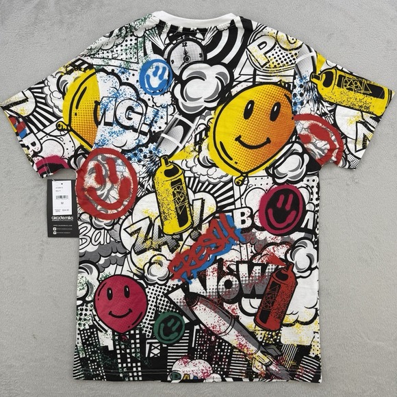 akademiks Legend Grafetti Streetwear Graphic Unisex T-Shirt Size‎ Medium NWT - Picture 9 of 9